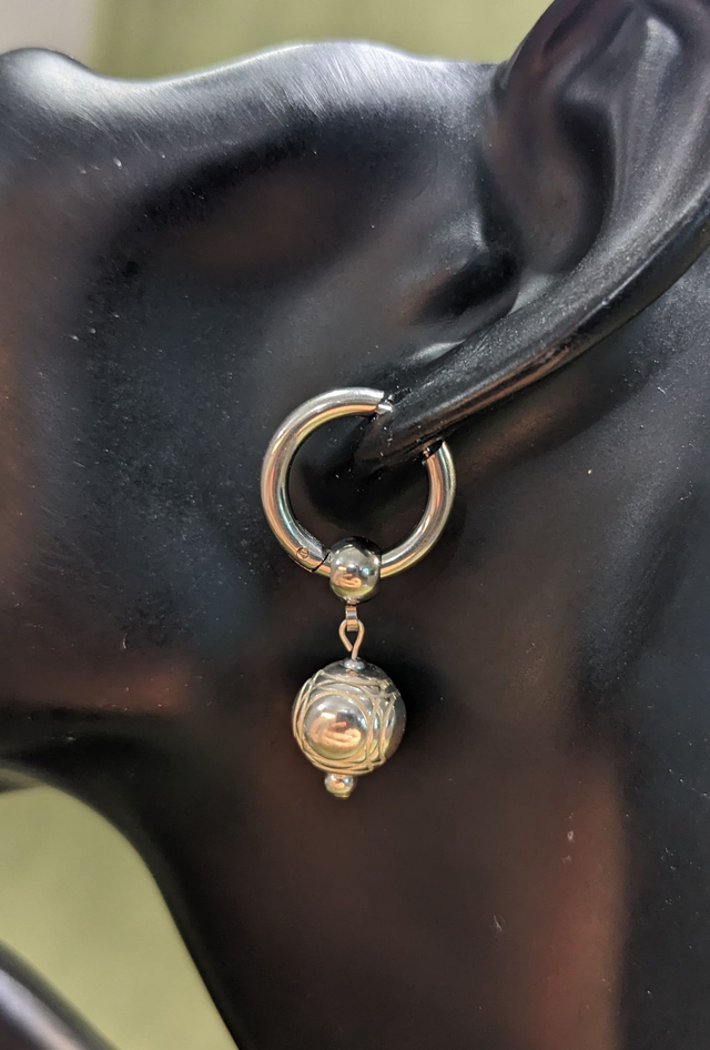 Best Seller ! - "Petanca" - Mono - Créole, Plaqué Argent, Acier Inoxydable (Boucle à l'Unité)