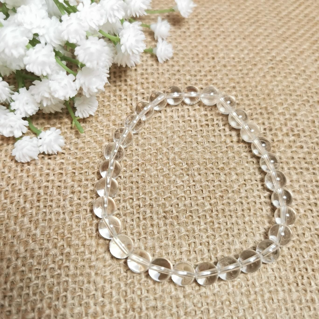 Bracelet 6mm Cristal de roche