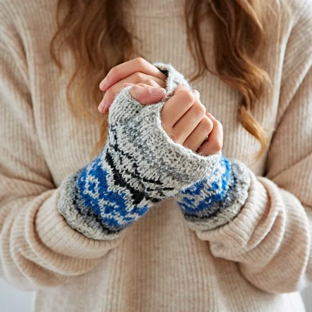 Woollen Fairisle Handwarmer Gloves