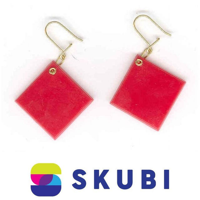 RETRO NÁUŠNICE PLASTOVÉ - 2.5 CM - NA HÁČKU (č. 137)