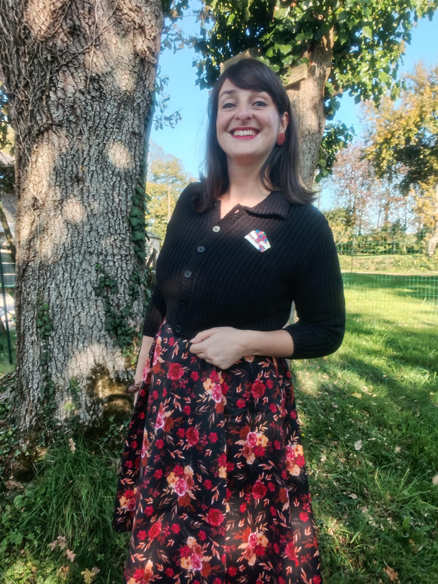 Cardigan grosse maille noir 