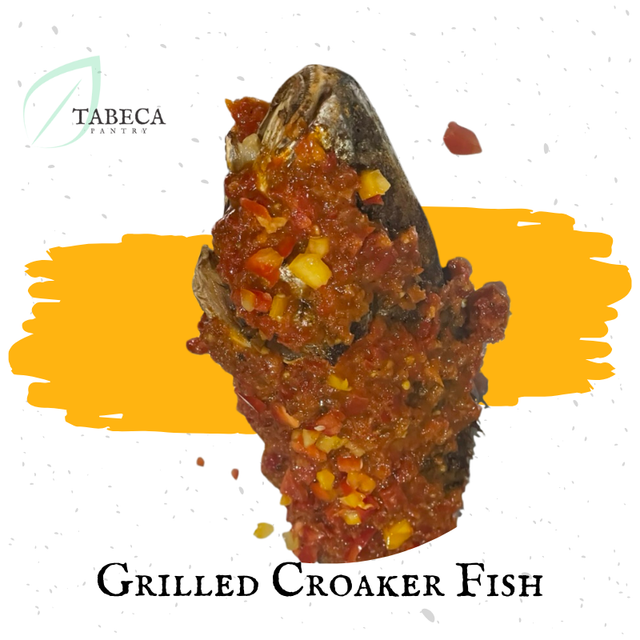 Grilled Croaker Fish with Chips