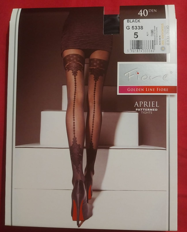 Collant noir fantaisie "Apriel"