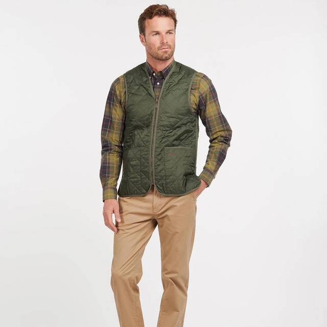 Barbour Quilted Waistcoat Zip Olive Classic