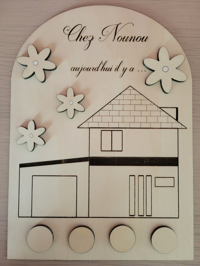 Tableau de présence bois personnalisable