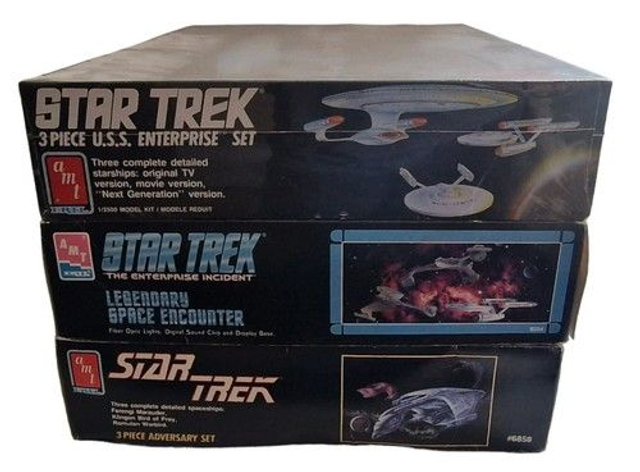 Star Trek 3 piece Adversary set, 3 piece Enterprise, Enterprise incident kits