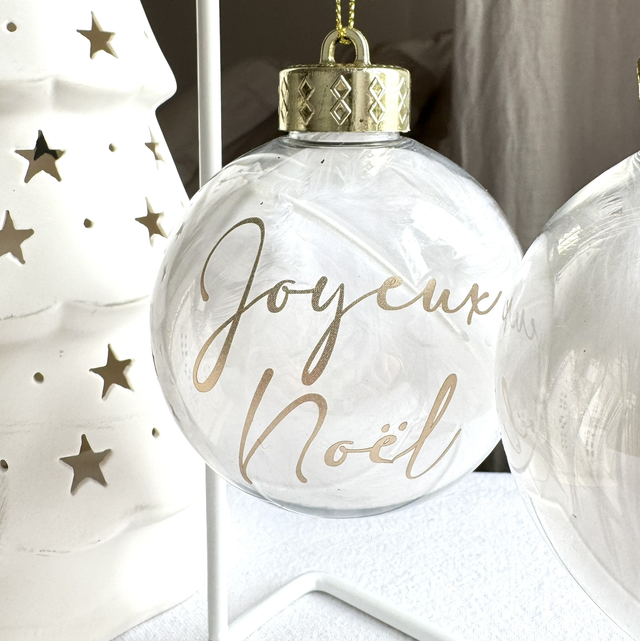 Boule Plume "Joyeux Noël"