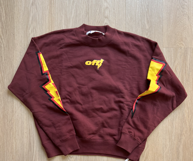 Off White Crewneck over barolo/yellow SIZE XXS