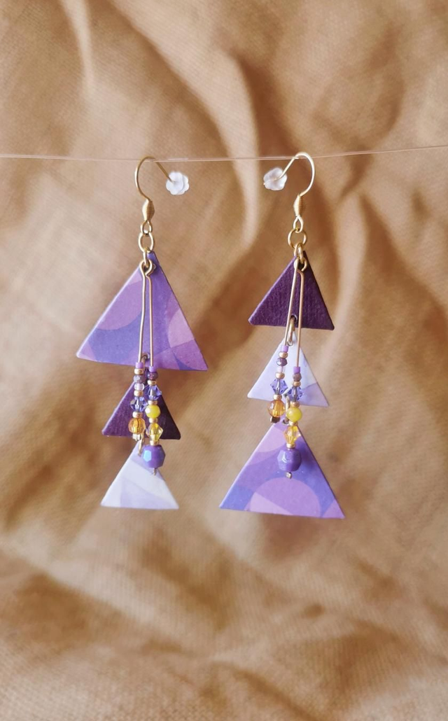 Boucles d'oreilles Nora violettes