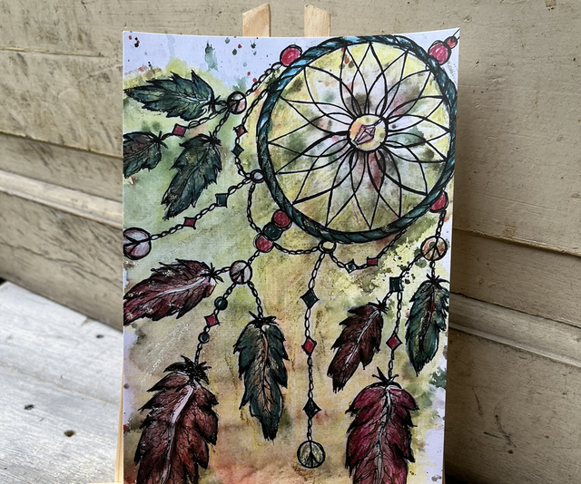 Print-unisieppari green