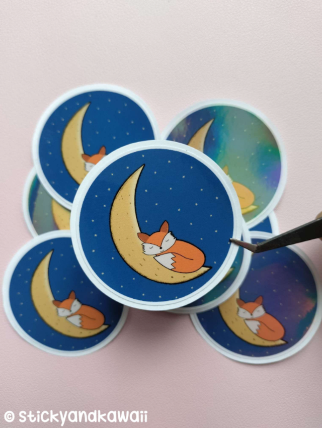 Renard sur lune 