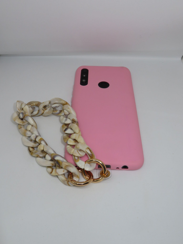 Bijoux de téléphone en maillon beige