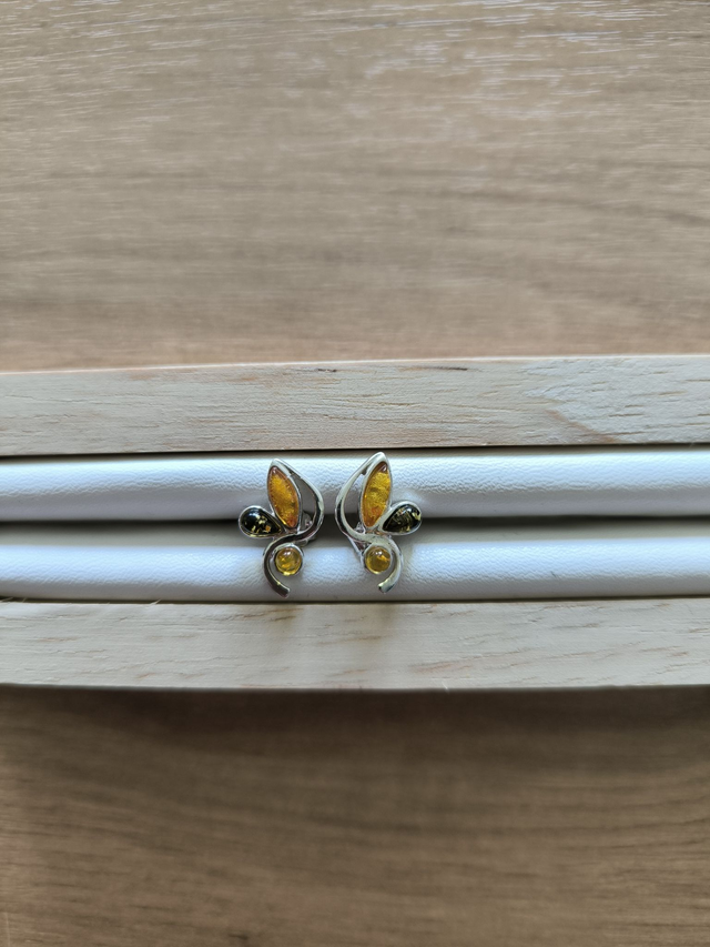 Ambre trois couleurs &amp; Argent 925