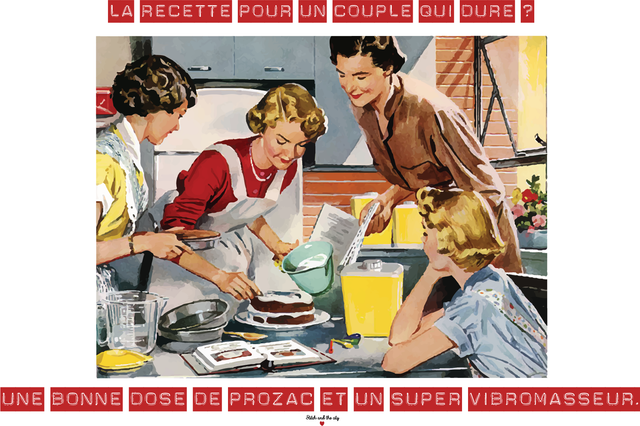 Carte La recette pour un couple qui dure - Une dose de prozac et un super vibromasseur