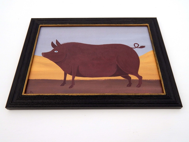 Framed Fine Art Print - Prize Tamworth Pig