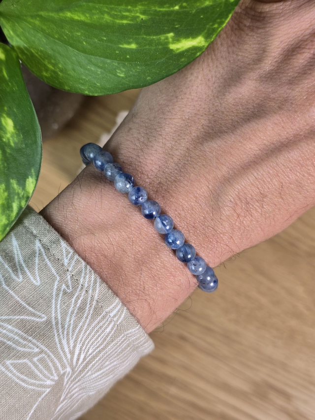 Cyanite bleue - Bracelet avec perles de 6 mm