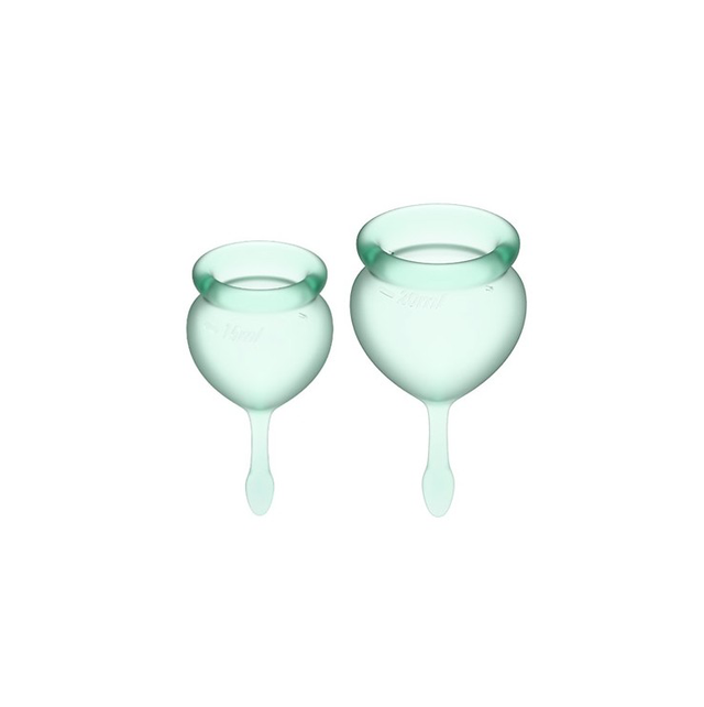SATISFYER SET 2 COPAS MENSTRUALES FEEL GOOD VERDE
