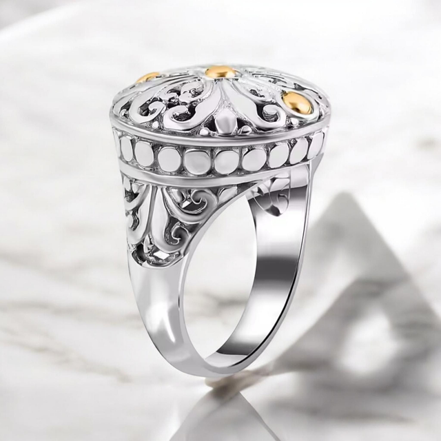 Stunning Handcrafted Dual Statement Ring
