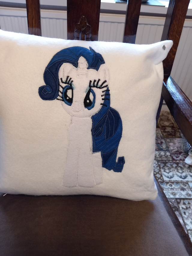 White Pony Cushion Cover
