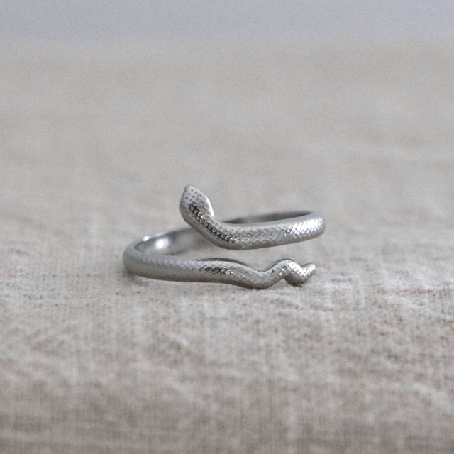 Bague serpent argent