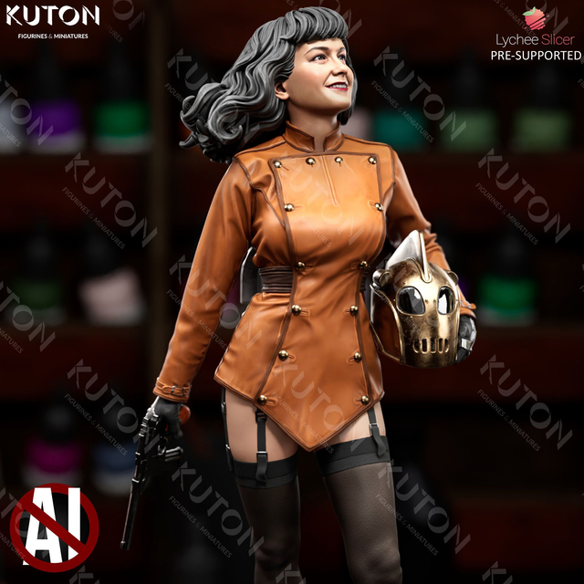 STATUE ROCKETEER version Féminine, série heroic fantasy