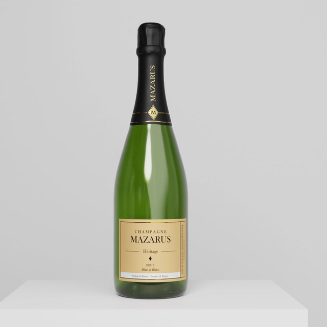 Bouteille de champagne Mazarus Blanc de blancs