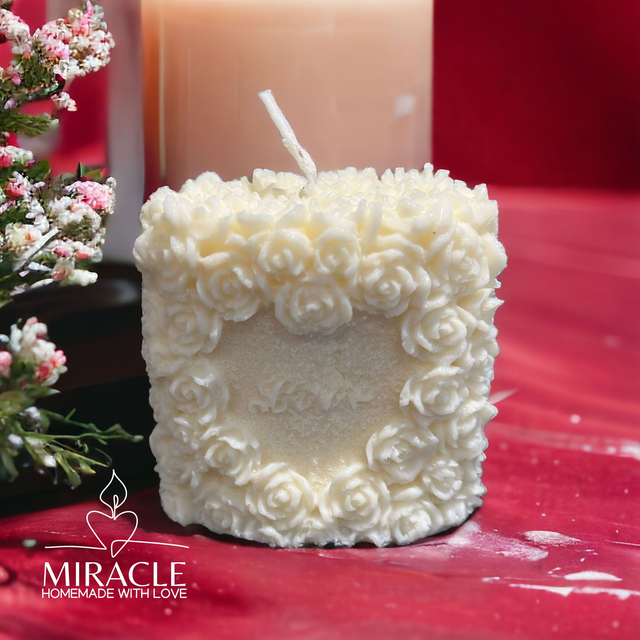 Heart and Roses Candles