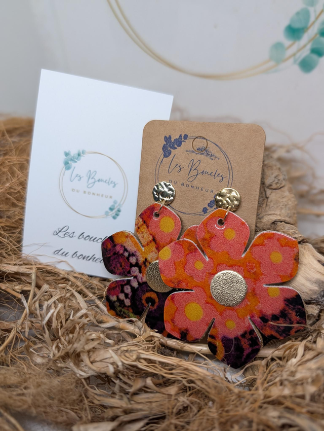 Boucles d'oreilles Ginette vernis gi003