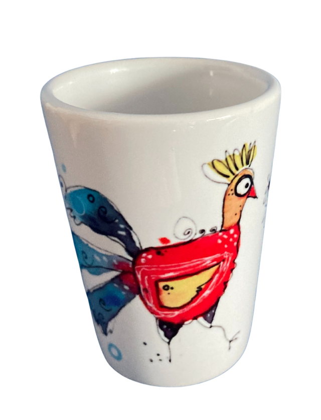 Schnapsglas Keramik "Hühnchen"