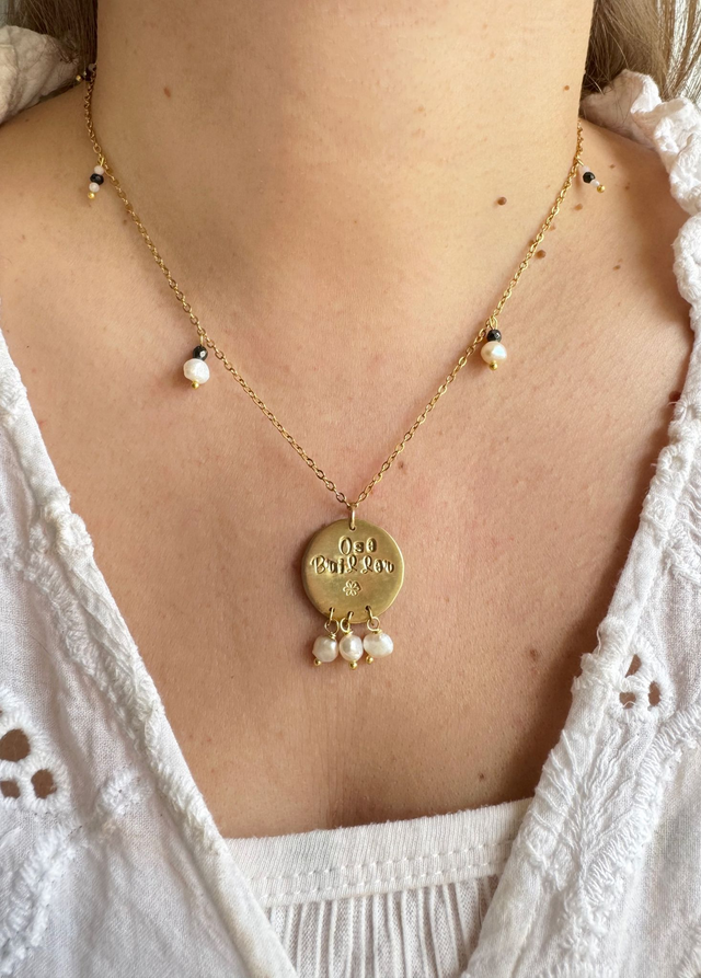Collier médaille " Ose briller "