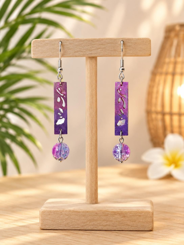 Boucles d'oreilles violeta