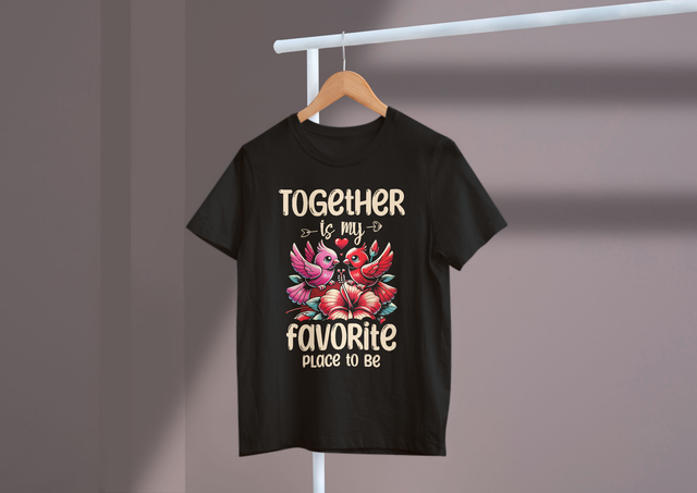 Together Is My Favorite Place To Be Valentine’s Day Couple. „Together“ ist mein Lieblingsort für ein Valentinstagspaar