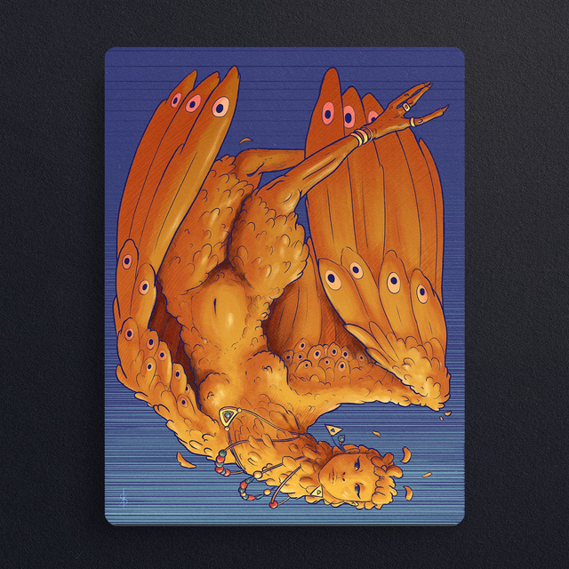 #0809 Harpie Chute  - ILLUS - PRINT - Digital painting