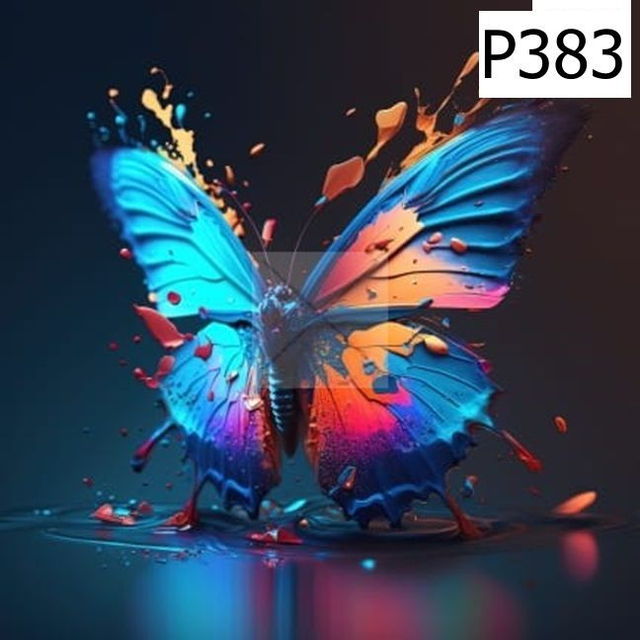 Panneau Papillon 4 en Polyester - 30x30cm 