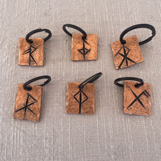 Nordic rune key rings 