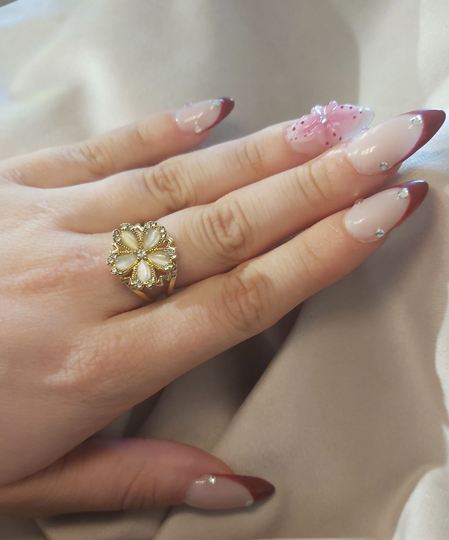 Bague anti stress  nacre