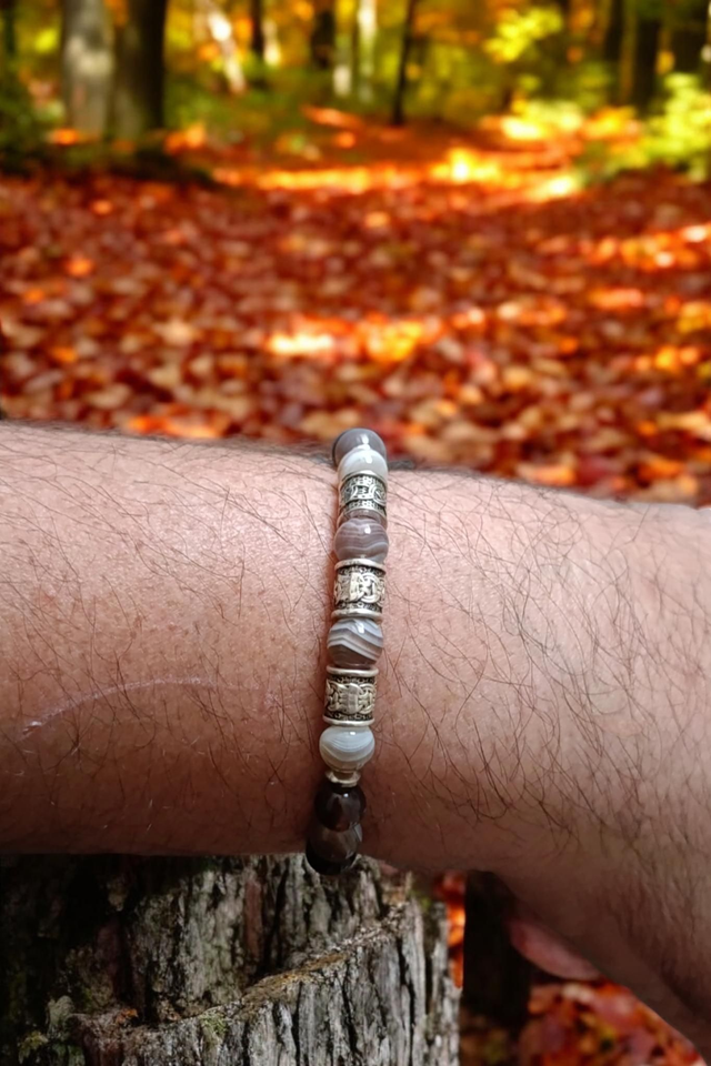 Bracelet Agate Botswana - Purification & Harmonie