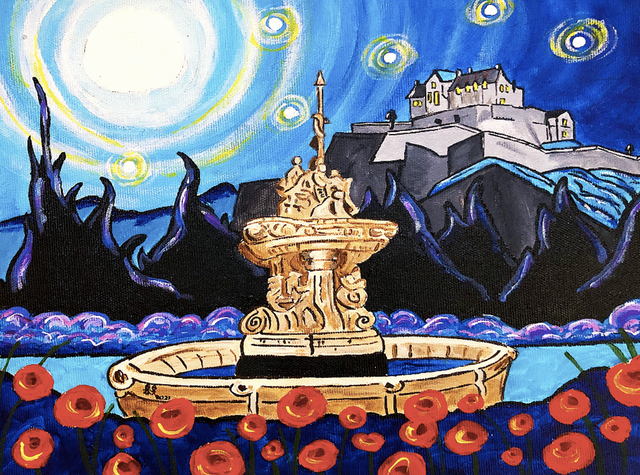 X4 Prints - Starry Night, Edinburgh Castle 8"x10" (£7.50 per unit)