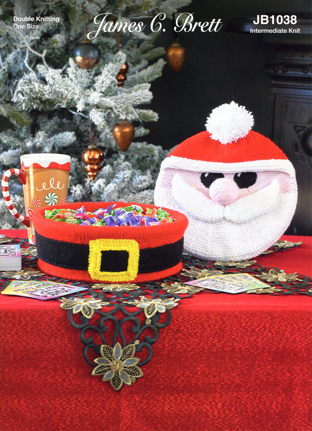 JB1038 Santa Chocolate Tub Cover Pattern