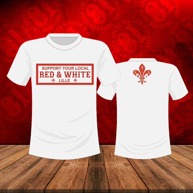 T-shirt - Red And White Lille
