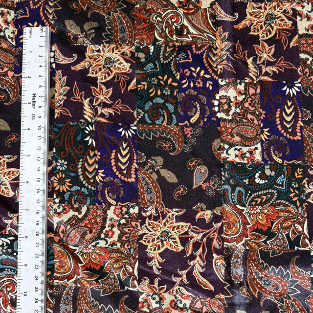 Plum Carpet Patchwork Velvet