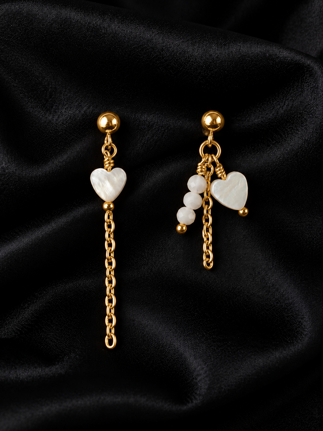Boucles d'oreilles Asymétriques Doré