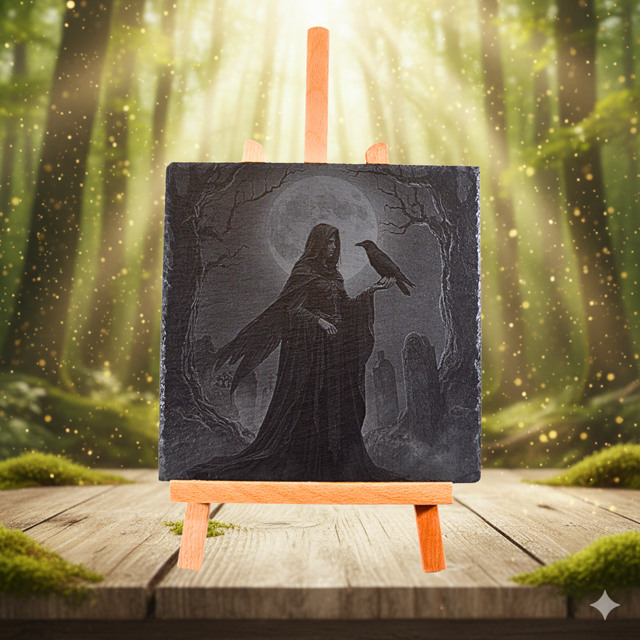 Gardien des Ombres Ardoise 25x25cm