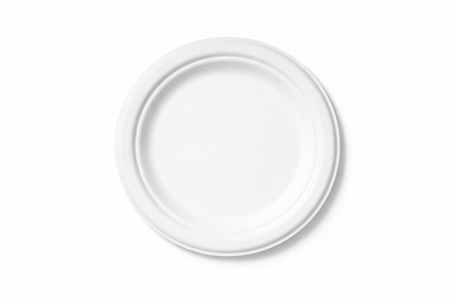 7" Round White Paper Plates | BTC091
