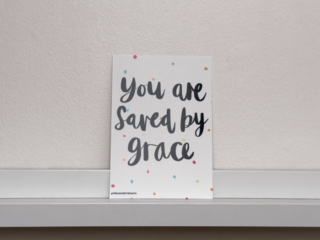 You are saved by grace Postcard