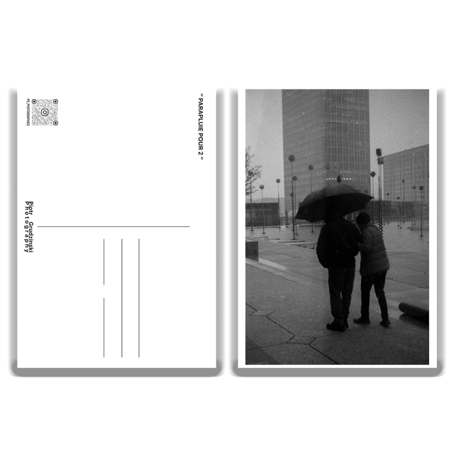 « Parapluie pour 2 » - Carte postale A5