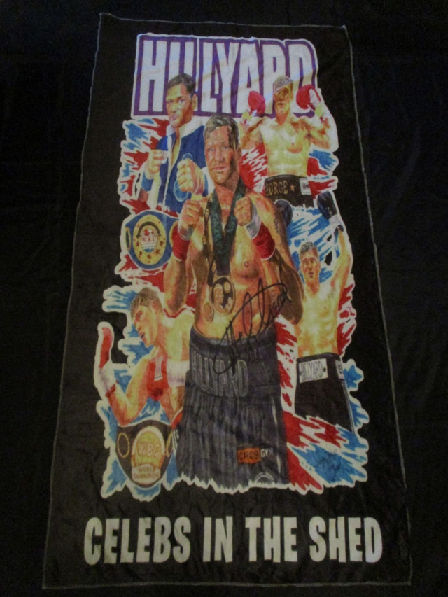 George Hillyard Boxer &amp; Bare Knuckle Boxer Picture BLACK Blanket (White Logo)(75cm x 150cm)