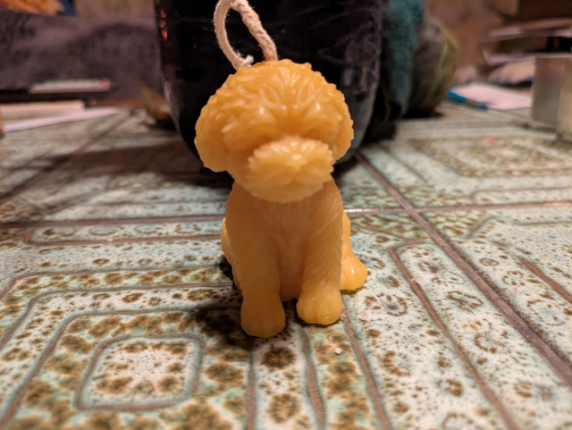 Dog Beeswax Candle