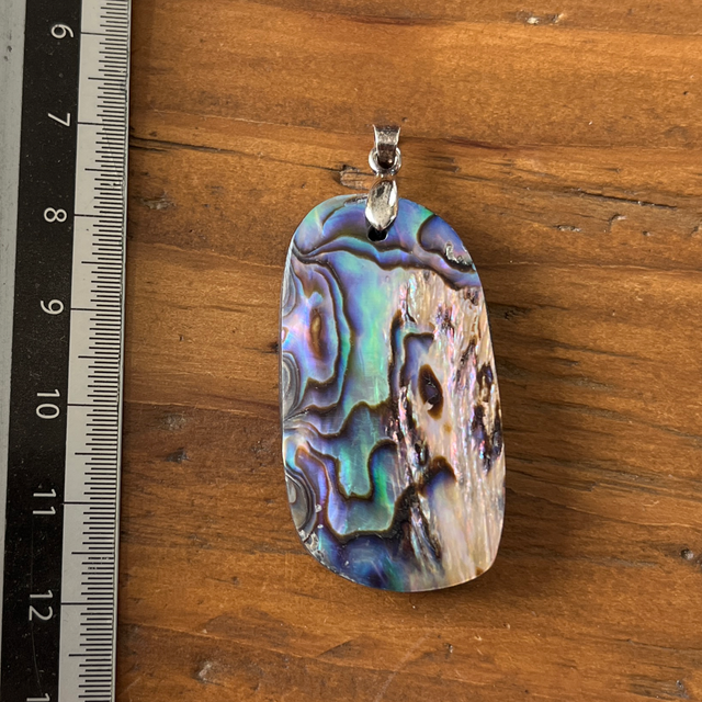 Pendentif en Abalone (nacre) et bélière argent 