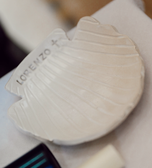 Concha bautismo con nombre 